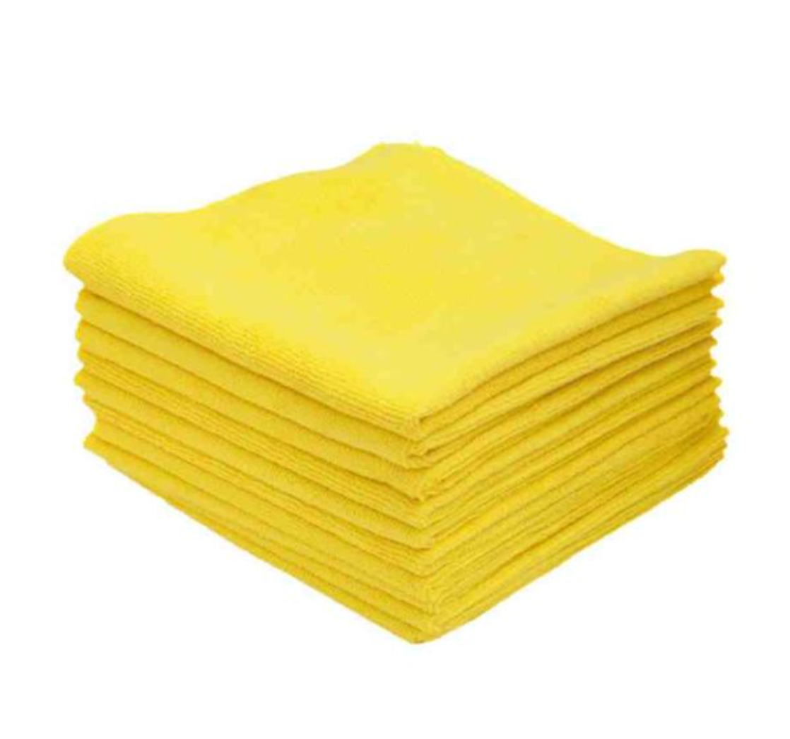 Heavy Duty Microfibre Cloth – Yellow 40x40cm | General Purpose Cleaning Cloth