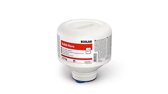 Ecolab Solid Hero Dishwash Detergent 4x4.5kg | Hard Water | Tea & Coffee Stain Removal