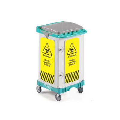 TTS Mini Magic Biohazard Cleaning Station - Mobile Unit with Yellow Lid | MN010V000005