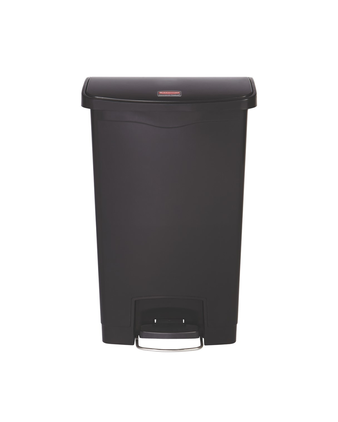 Rubbermaid Resin Front Step Bin 50L Black - 1883611 - CB172‑BK | Hands‑Free Commercial Waste Bin