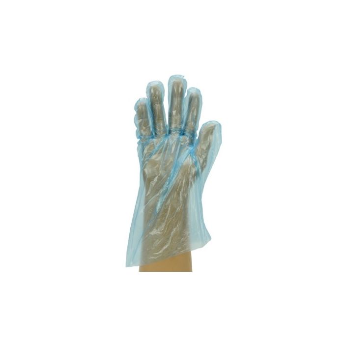 Polythene Gloves Blue Large x 100 DG043-L GD051