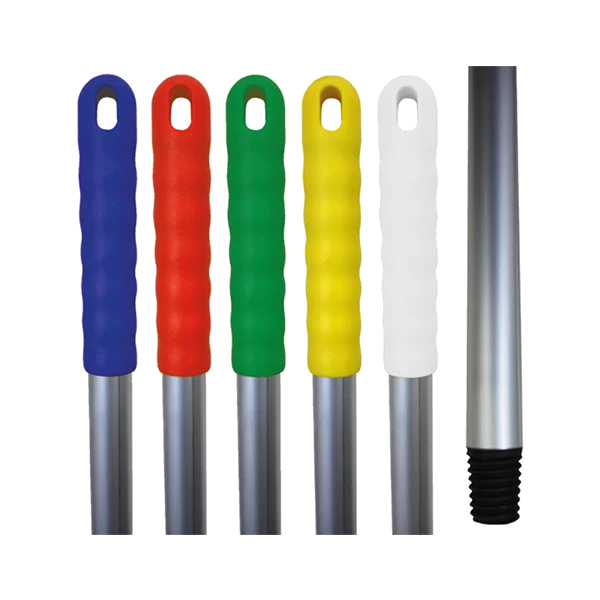 Socket Aluminium Mop Handle 120cm Blue - EAH120B with colored grips for easy handling.