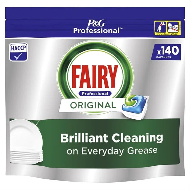 Fairy Original All In One Dishwasher Tablets x140 | Powerful Grease Removal