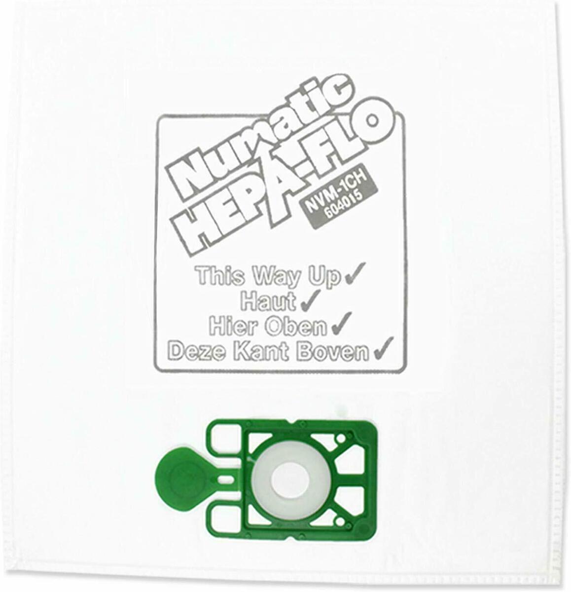 Numatic HepaFlo Vacuum Bags NVM-1C x10 – FA171 / 604015 | High-Efficiency Dust Filtration