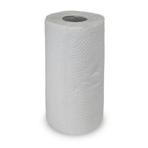 Jangro Kitchen Roll White 2Ply – roll of 60 sheets for cleaning and drying.