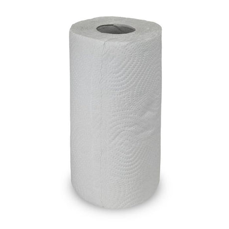 Jangro Kitchen Roll White 2Ply – roll of 60 sheets for cleaning and drying.