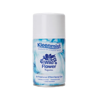 Kleenmist Air Freshener 270ml Wildflower - 100068 | Long‑Lasting Metered Aerosol Freshener