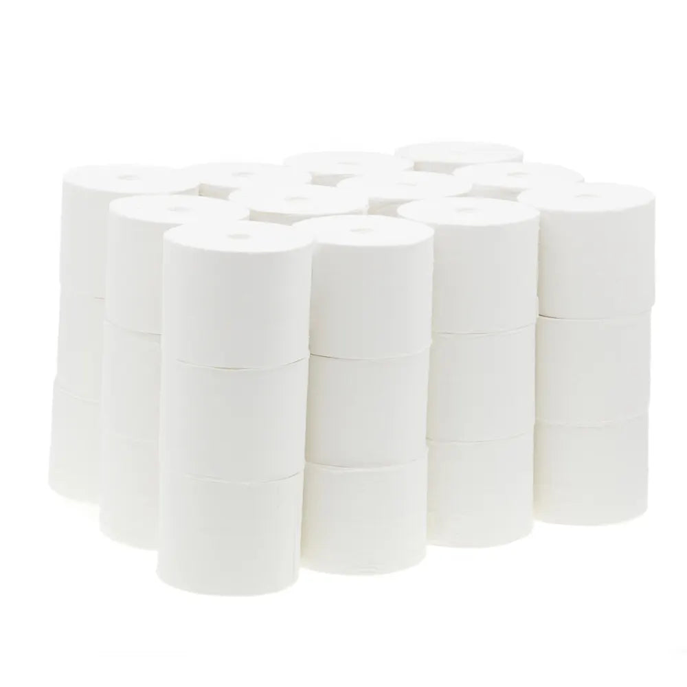 Scott Essential Coreless Toilet Tissue – stack of 36 high-capacity rolls.