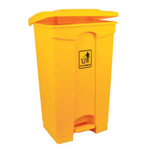 Pedal Bin Polypropylene 87L Yellow - 101711 | Large Hands‑Free Hygiene Bin