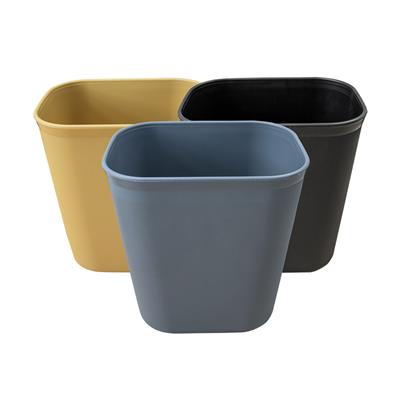 Black Rectangular Waste Basket 12L - 101747 CB081 | Compact Office & Workspace Bin