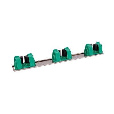 Wall Holder Green - 101770 HP204‑G | 3‑Tool Holder for Organising Cleaning Equipment