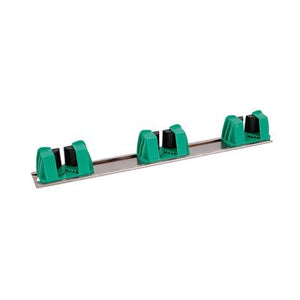 Wall Holder Green - 101770 HP204‑G | 3‑Tool Holder for Organising Cleaning Equipment