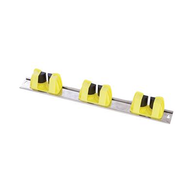 Wall Holder Yellow - HP204‑Y - 101770 | 3‑Tool Wall Mount for Organising Cleaning Equipment