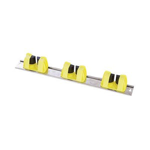 Wall Holder Yellow - HP204‑Y - 101770 | 3‑Tool Wall Mount for Organising Cleaning Equipment
