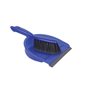 Plastic Dustpan & Brush Set - Soft Blue HN070-B - 102940 | Lightweight & Durable