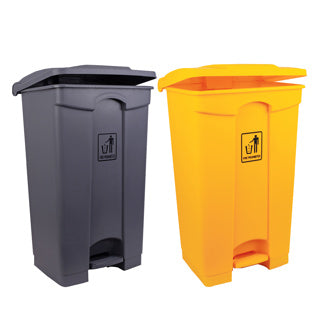 Pedal Bin Polypropylene 87L Grey - 103434 | Large Hands‑Free Waste Bin