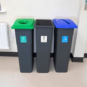 Wall Hugger Bin Base 90L Dark Grey - 105160 | Slim, Space‑Saving Waste Container