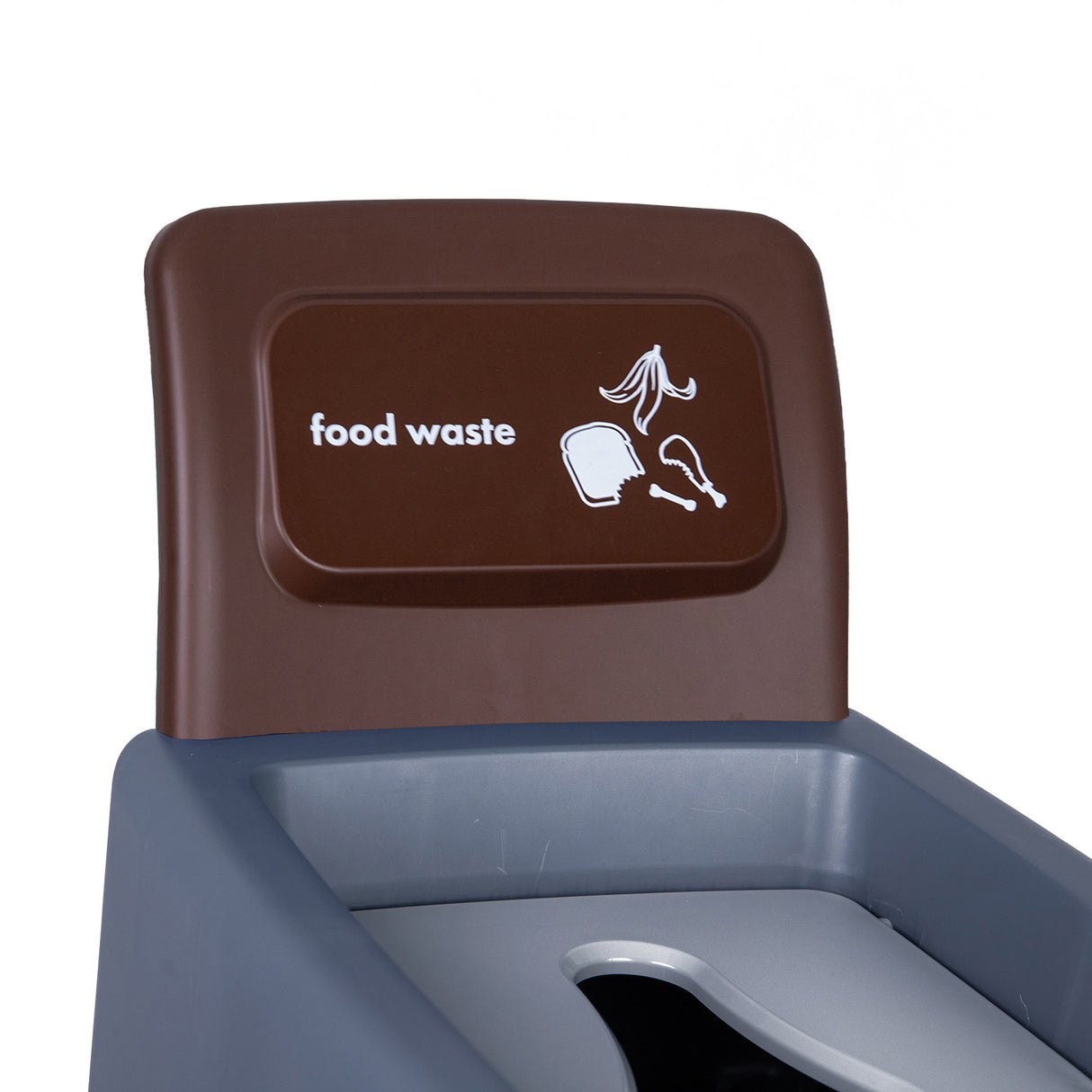 Procycle 80L Brown Food Waste Recycling Bin Set | ROB105173BRN with Lid & Back Panel