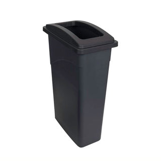 Recycling Wall Hugger Bin 90L & Lid Black - 105210 | Slim Space‑Saving Waste & Recycling Bin