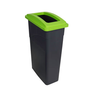 Recycling Wall Hugger Bin 90L & Lid Light Green - 105210 | Slim Recycling Bin for Tight Spaces