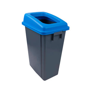 Eco Recycling Buddy Bin 60L & Lid Blue - 105211 | Mobile Recycling Bin with Lid
