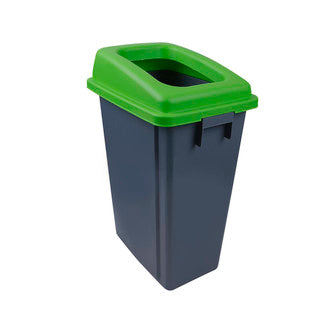 Recycling Buddy Bin 60L & Lid Dark Green - 105211 | Mobile Recycling Bin with Secure Lid