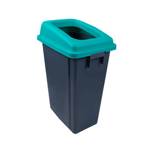 Eco Recycling Buddy Bin 60L & Lid Teal - 105211 | Mobile Recycling Bin with Secure Lid