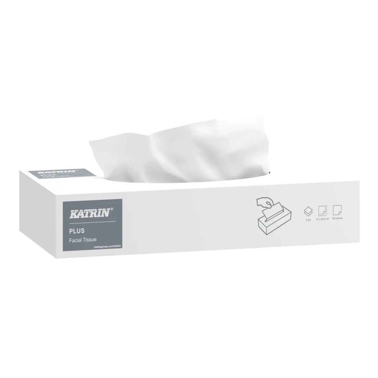 Katrin Plus Facial Tissue | 2-Ply | Case 40 x 100 Sheets | 577119