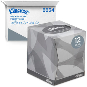Kleenex Cube Tissue 12x90 – packaging showing product details and tissue count.