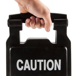Rubbermaid Executive Wet Floor Caution Sign Black - Multi‑Lingual | 2‑Sided Safety Floor Sign
