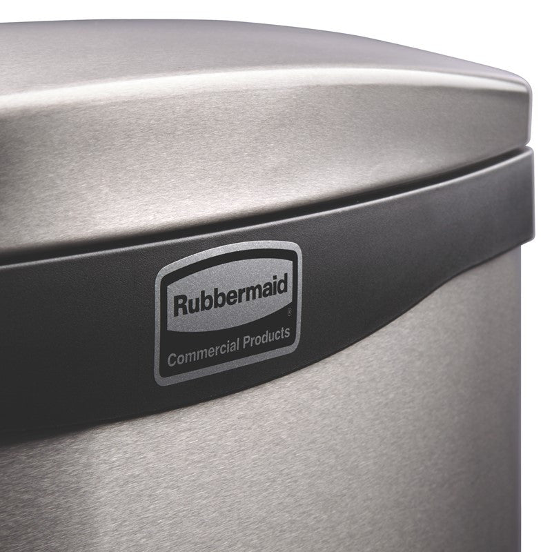 Slim Jim Stainless Steel Front Step‑On 50L - Dual Black Liner 1901992 | Hands‑Free Commercial Waste Bin