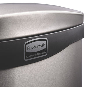 Slim Jim Stainless Steel Front Step‑On 50L - Dual Black Liner 1901992 | Hands‑Free Commercial Waste Bin