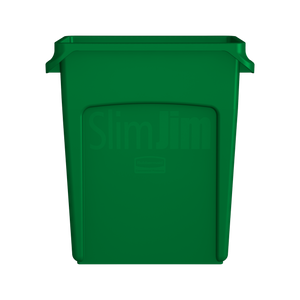Slim Jim with Venting Channels Green 60L - 1955960 | Rubbermaid Slim Jim Recycling Bin