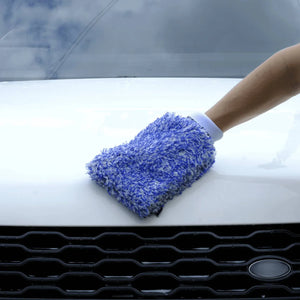 Microfibre Car Wash Mitt Blue/White 18x27cm – Soft, Scratch-Free Cleaning | 3506160