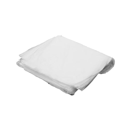 White Medium Duty Square Bin Liners, 15/24 x 24", packaged in a stack.