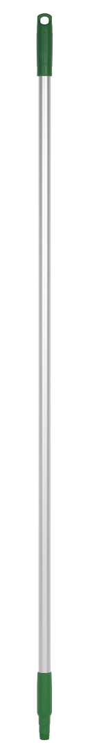 Vikan Aluminium Handle 1460mm - green hygiene handle with a Ø25mm threaded end.
