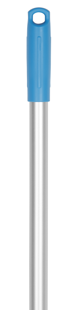 Vikan Aluminium Handle Blue 1460mm – hygiene handle with a Ø25mm threaded end.