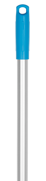 Vikan Aluminium Handle Blue 1460mm – hygiene handle with a Ø25mm threaded end.
