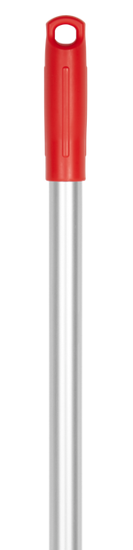 Vikan Aluminium Handle Red 1460mm - hygiene handle with Ø25mm threaded end.