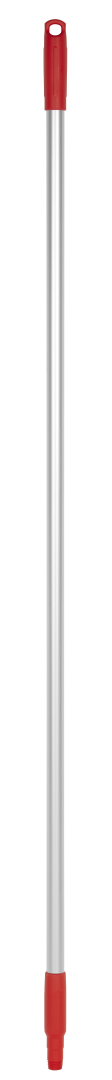 Vikan Aluminium Handle Red 1460mm - hygiene handle with a Ø25mm threaded end.