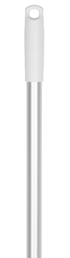 Vikan Aluminium Handle White 1460mm - hygiene handle with Ø25mm threaded end.