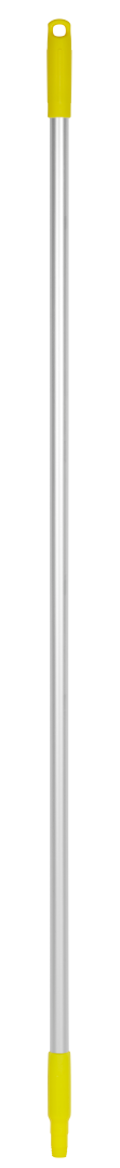 Vikan Aluminium Handle 1460mm – hygiene handle with yellow ends and Ø25mm threaded design.