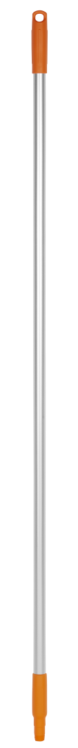 Vikan Aluminium Handle 1460mm - orange hygiene handle with a Ø25mm threaded end.