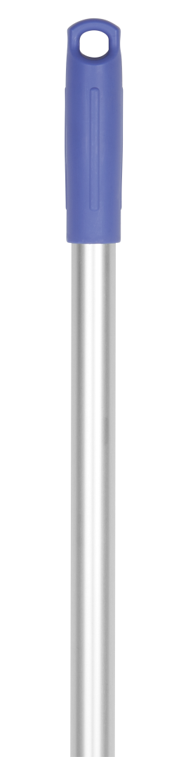 Vikan Aluminium Handle - 1460mm hygiene handle with a purple grip and Ø25mm thread.