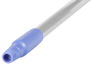 Vikan Aluminium Handle - 1460mm purple hygiene handle with a Ø25mm threaded end.