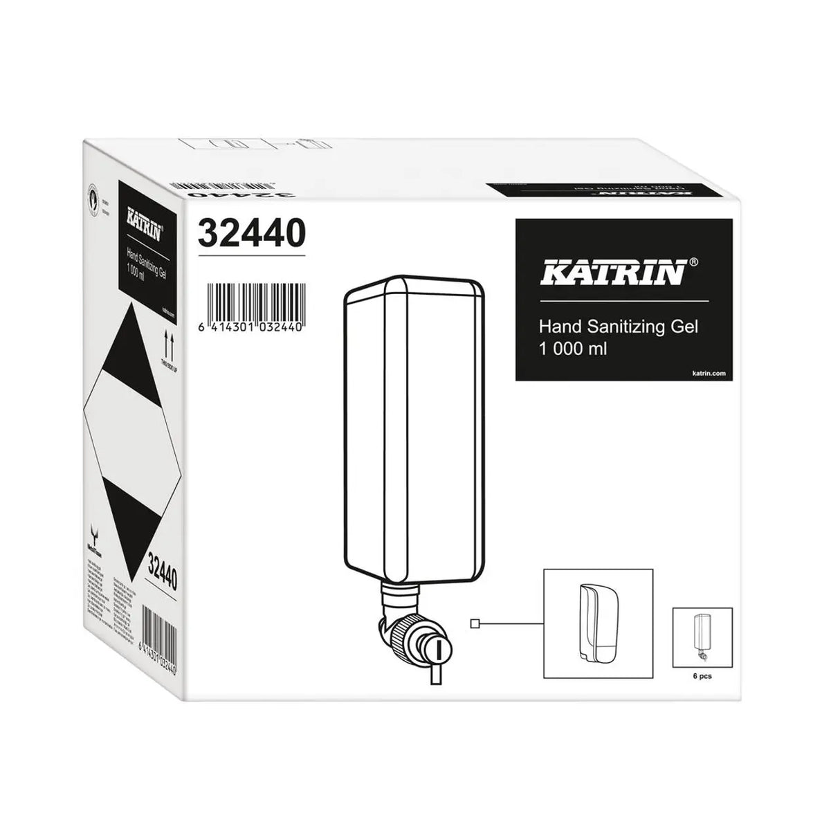 Katrin Sanitising Hand Gel | 6 x 1000ml | 32440 | Alcohol-Based Hand Hygiene