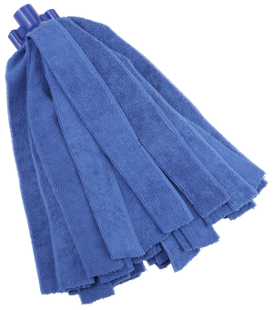 Vikan Microfibre Socket Mop Blue 200g - professional cleaning mop with multiple blue microfiber strips.