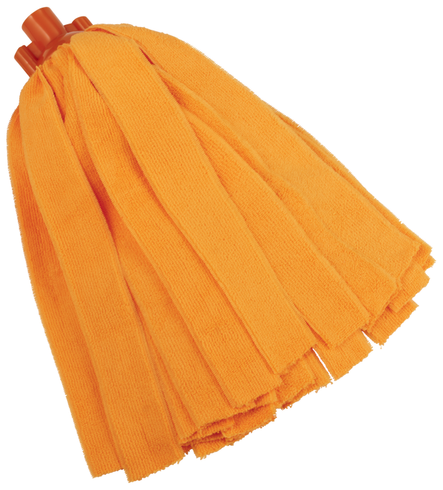 Vikan Microfibre Socket Mop in orange, designed for professional cleaning.