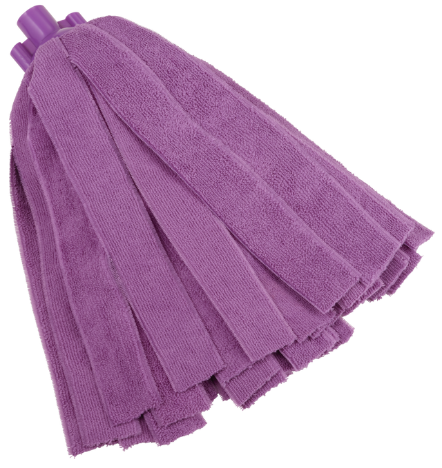Vikan Microfibre Socket Mop in purple, designed for professional cleaning.