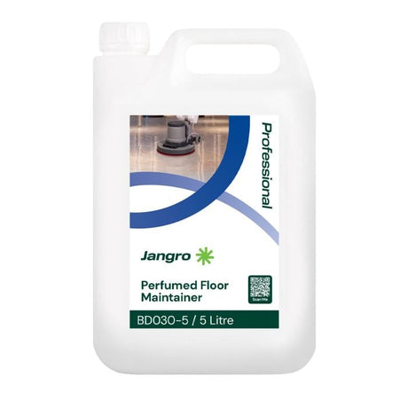 Jangro Perfumed Floor Maintainer 5L – product packaging with usage information.